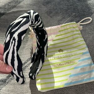 Lele Sadoughi Solid and Striped Zebra Headband